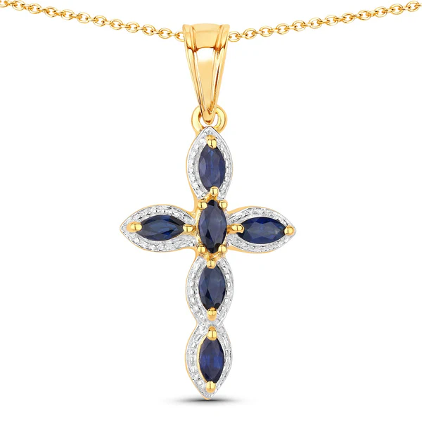 10 New Celebrity-Inspired Cross Pendant Gemstone Necklaces You’ll Love - Fine Color Jewels