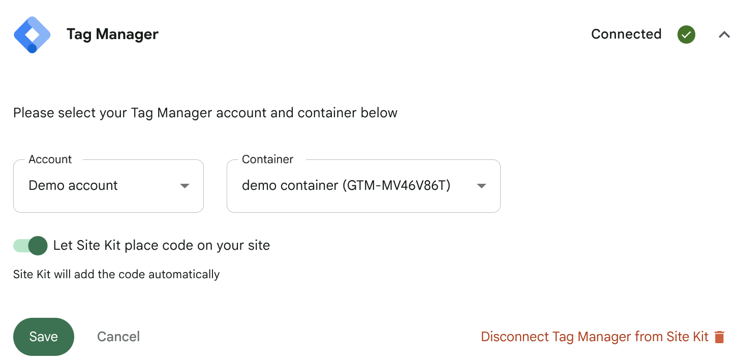 Editing the Tag Manager Settings