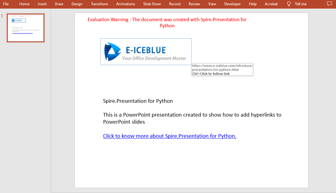 How to Insert a Hyperlink to a Picture in PowerPoint Presentation