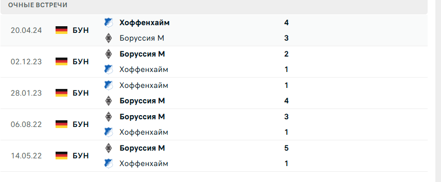 Хоффенхайм – Боруссия М