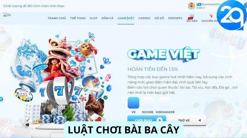 Giới thiệu về Luật Chơi Bài Ba Cây 2Q