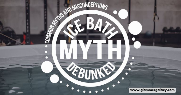 An informative graphic illustrating the debunking of common myths surrounding ice baths and their effects on recovery.