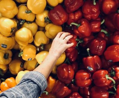 A pile of bell pepper