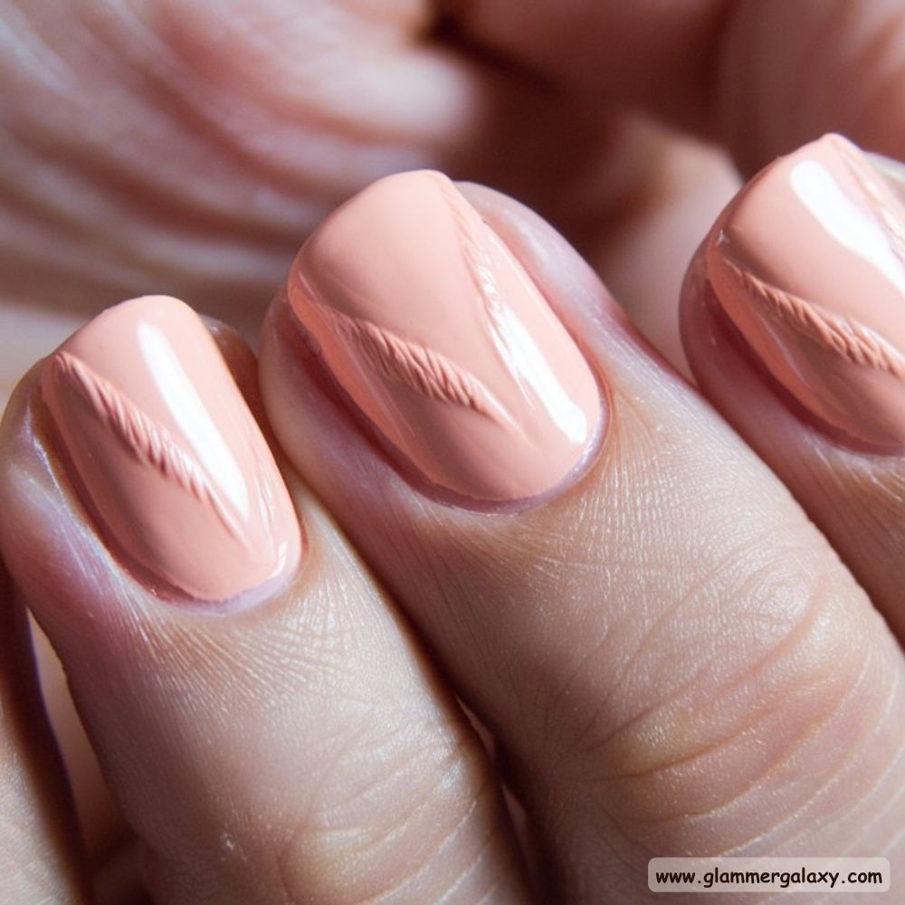 Neutral Nails having Peach Fuzz Nudes
