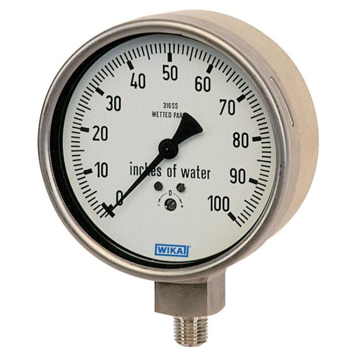 Capsule pressure gauge