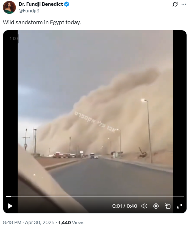 Israel is facing the real wrath of God in a single day. As the wildfire spreads massively, a sandstorm has hit Israel.