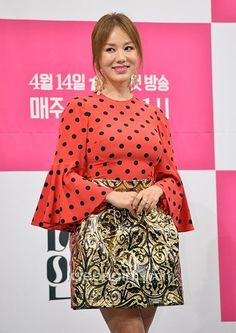 Uhm Jung-hwa on a beautiful dress 