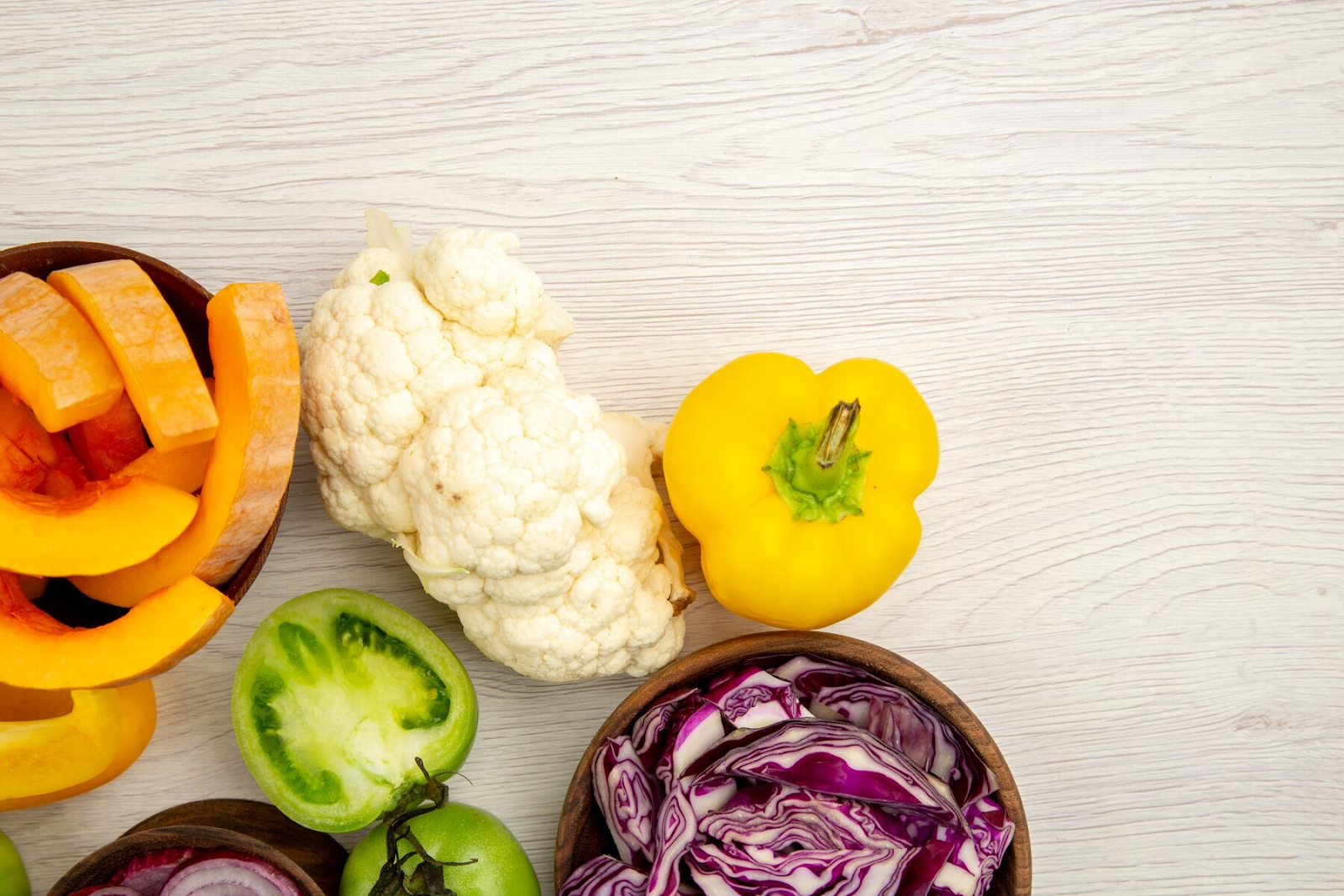 Fresh vegetables on a table