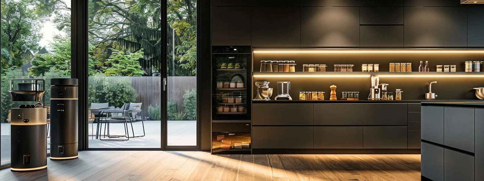 a sleek, modern kitchen displays an array of premium cat food brands, showcasing intricate packaging emphasizing high-quality protein sources tailored for feline health.