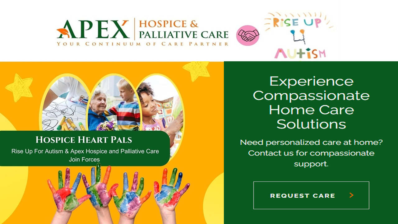 APEX Hospice and Rise Up for Autism Unite for “Hospice Heart Pals” An Initiative to Connect Generations through Art and Compassion