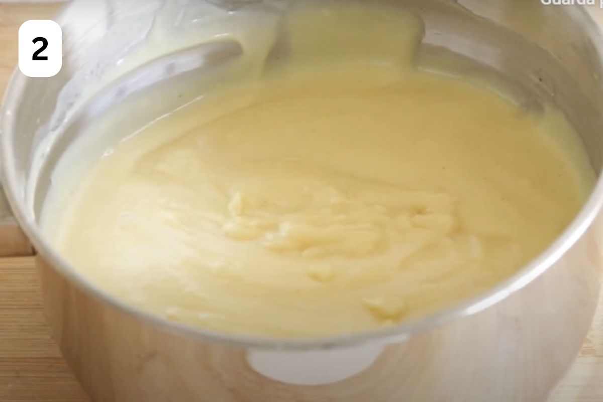 heating the custard 