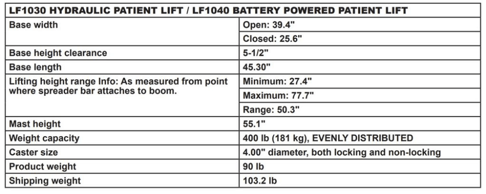 Lumex LF1030 Manual Hydraulic Patient Lift by Graham Field sold | Wheelchair Liberty