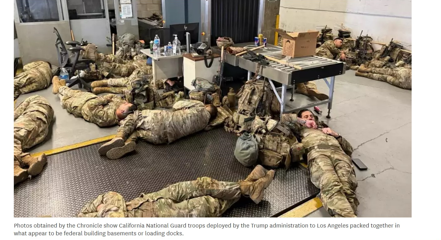 National Guard troops deployed by the Trump administration