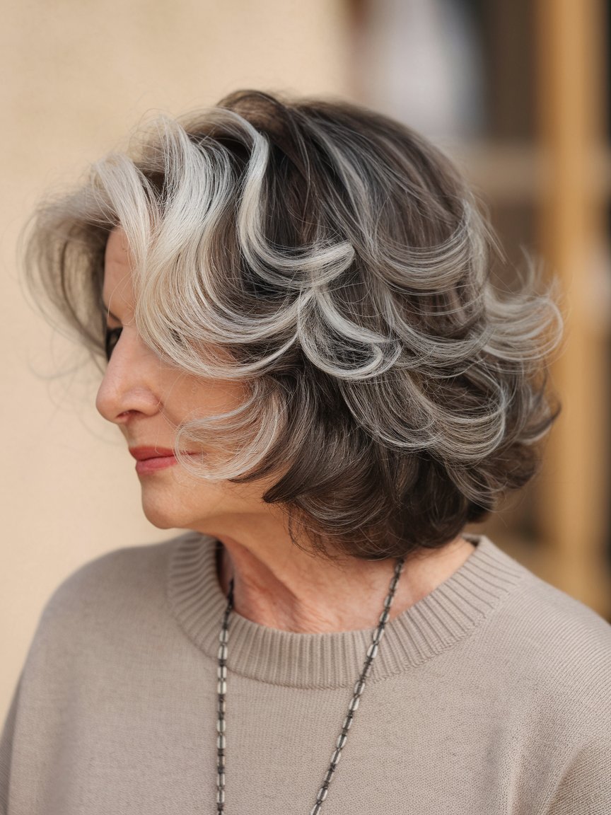 56– Medium-Length Layered Curls