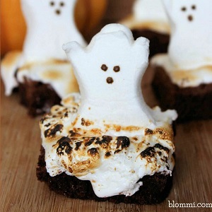 Halloween Ghost Brownies