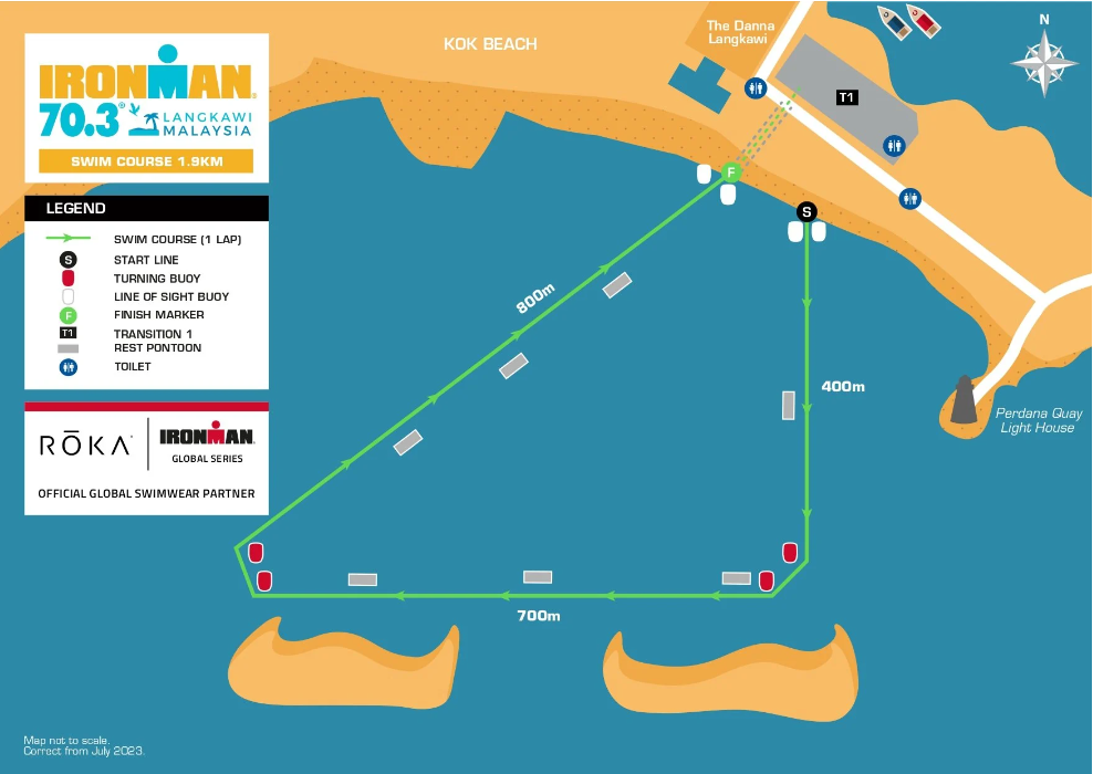 ironman 70.3 langkawi 2024 swim course 1.9km