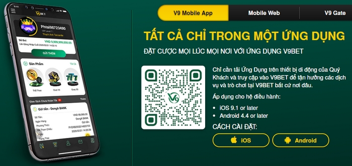 Tải v9bet app