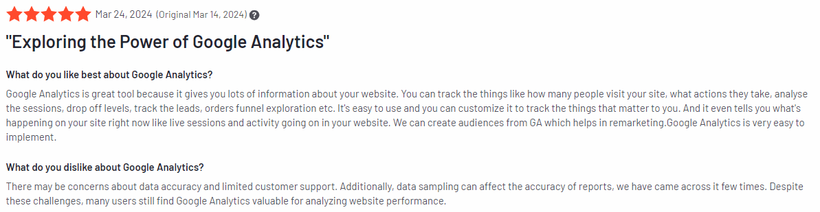 Google Analytics review