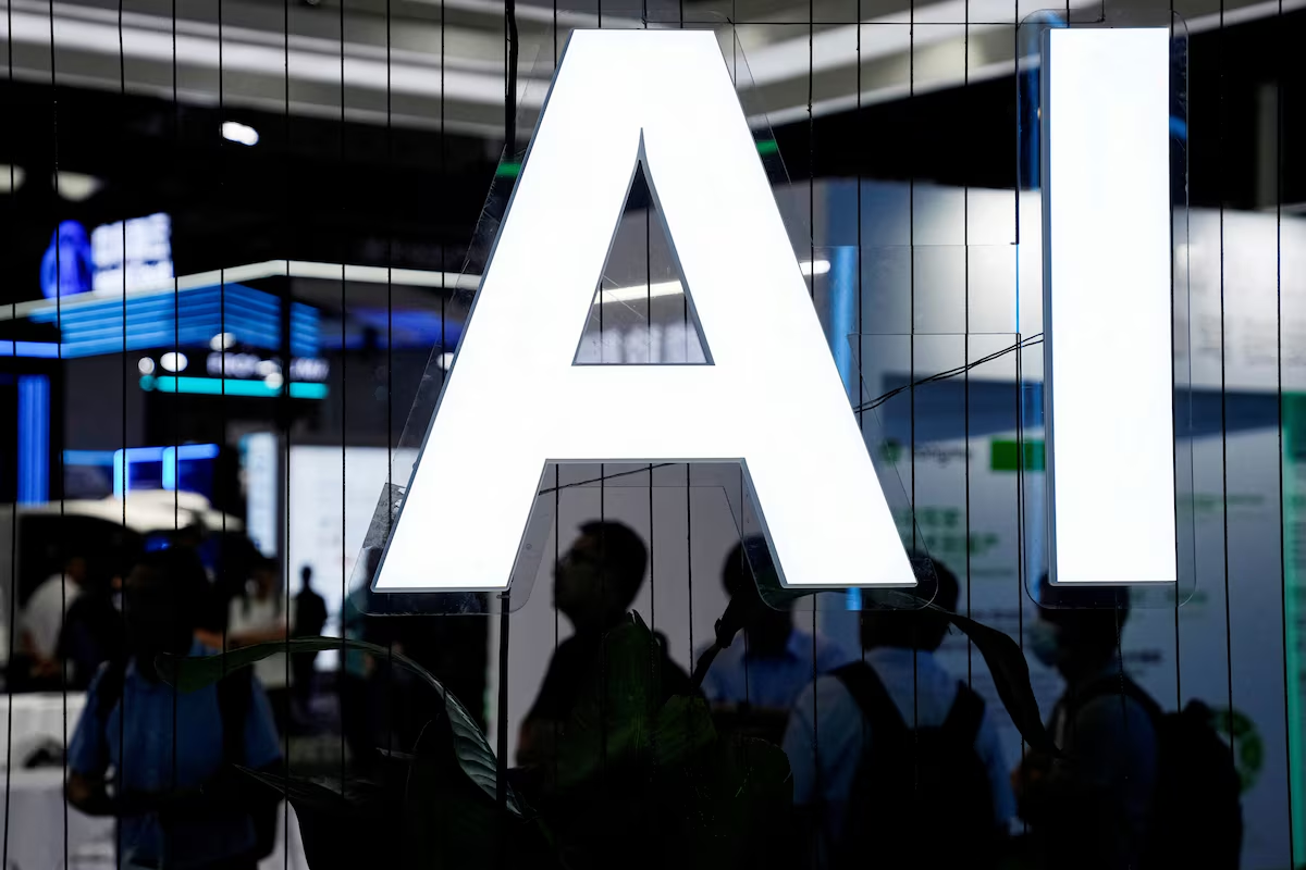 An AI sign at the WAIC in Shanghai, China 
