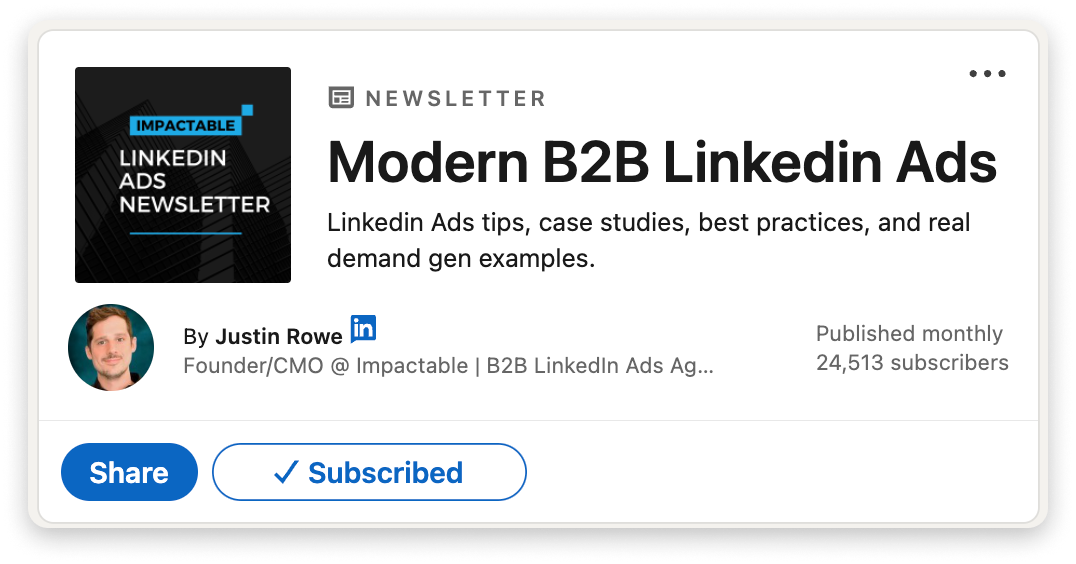 Impactable LinkedIn newsletter