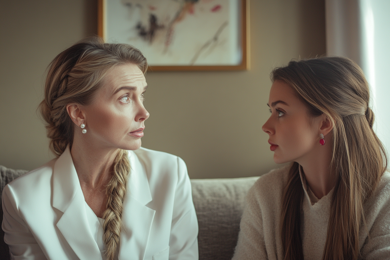 Two women talking to each other | Source: Midjourney