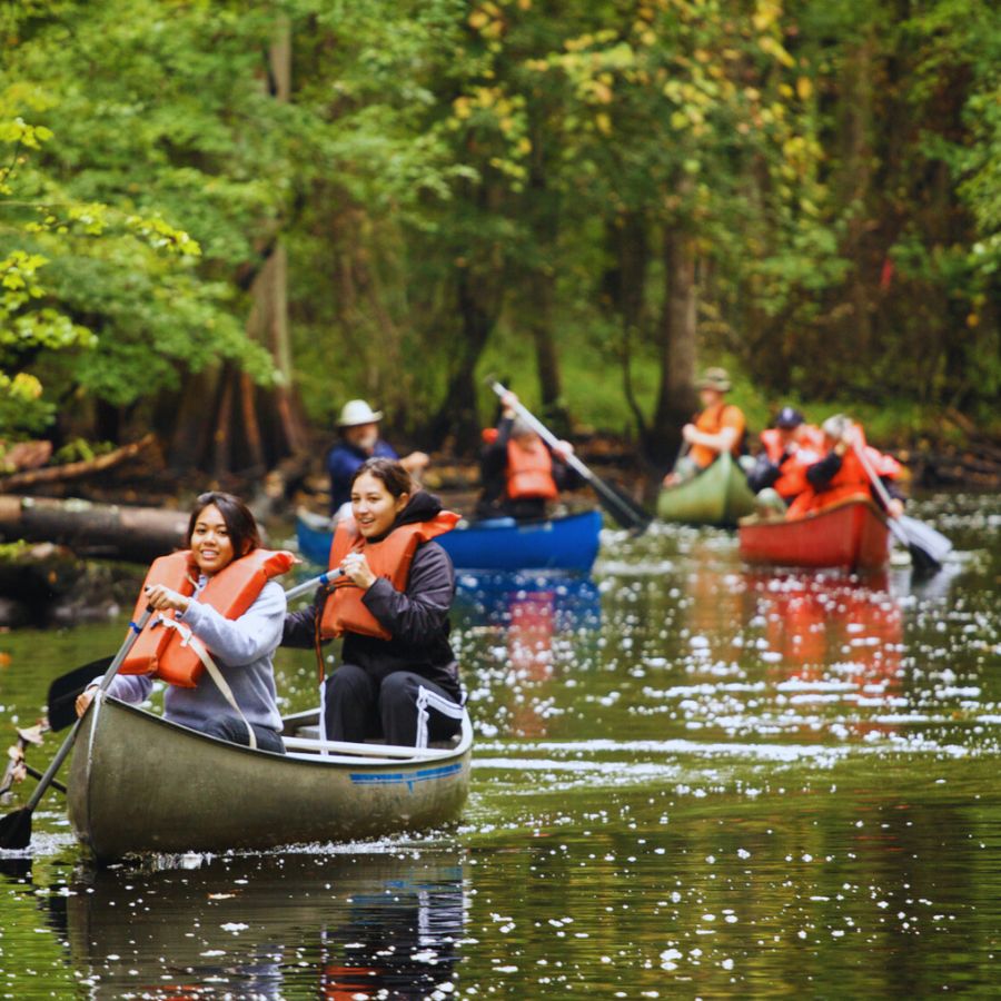 canoeing group