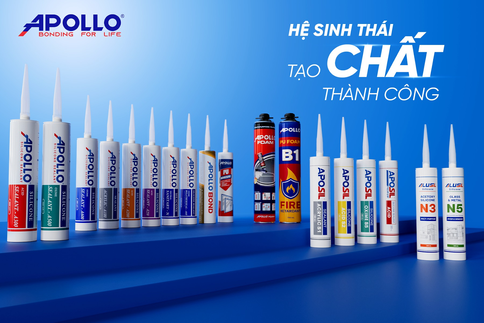 Hệ sinh thái sản phẩm chất lượng cao từ Apollo Silicone giúp người dùng và thợ thầu lành nghề kiến tạo nên công trình bền vững