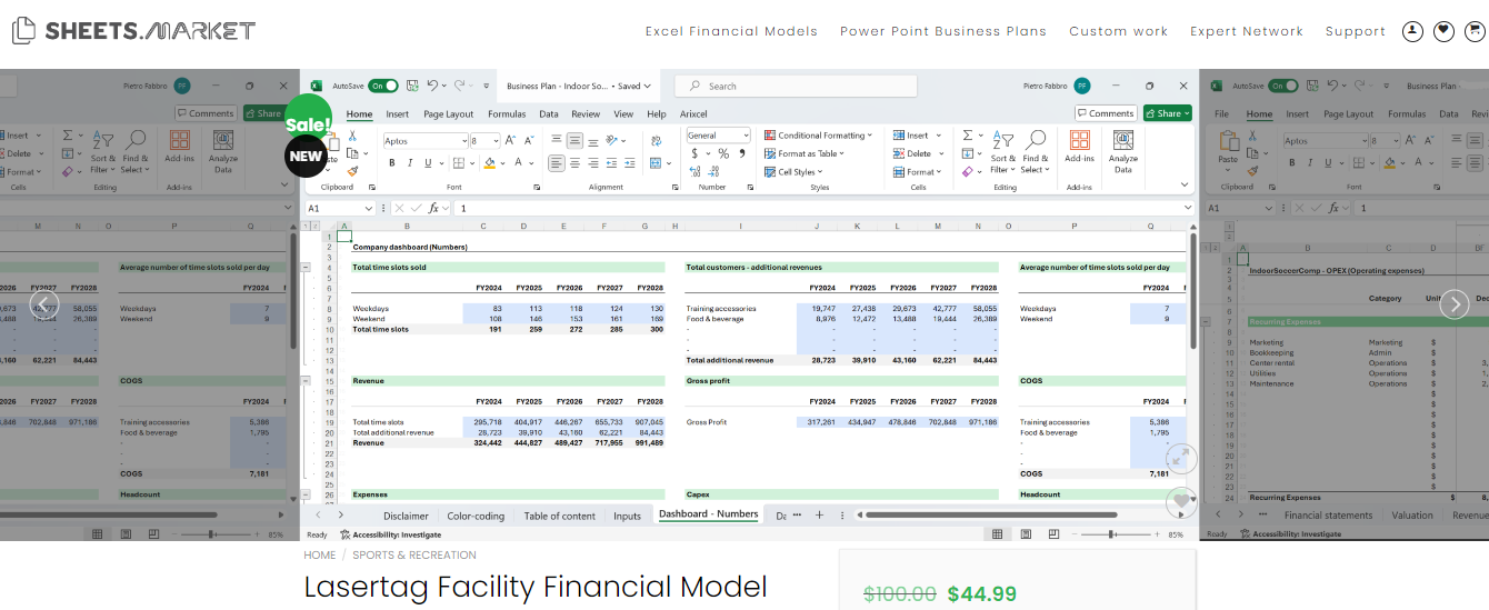 laser tag financial model