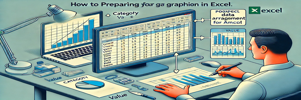 Organising data in Excel for accurate graph creation.