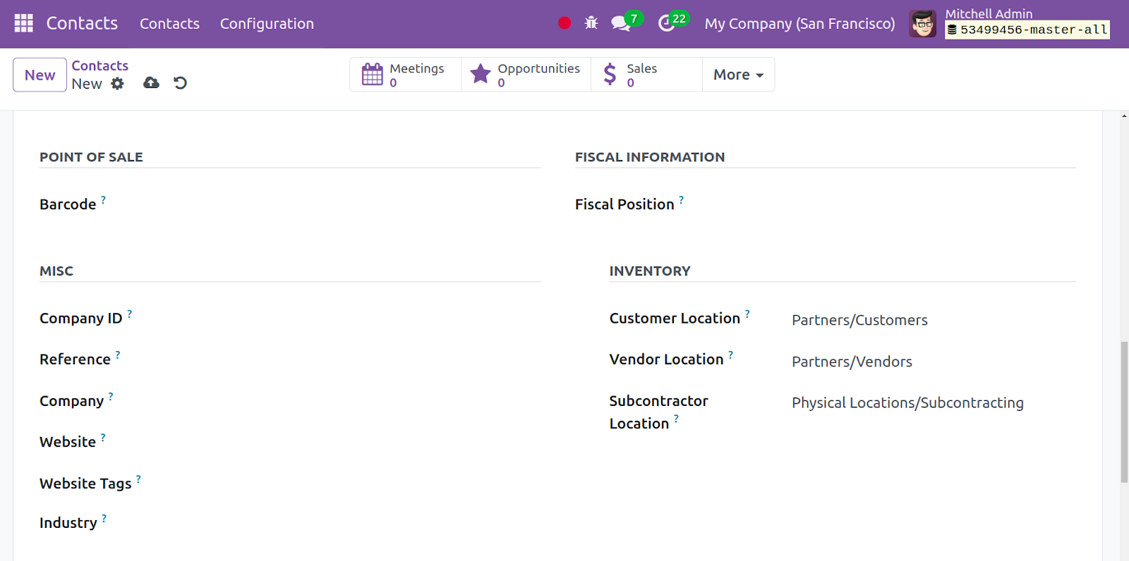 Odoo 17 Contacts