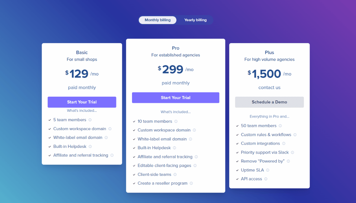 Service Provider Pro Pricing