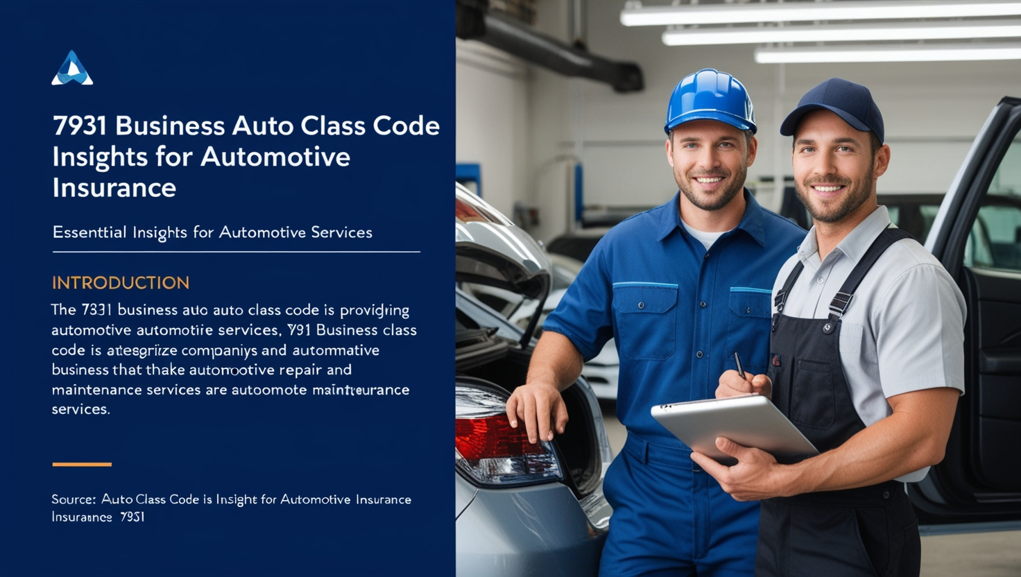 7931 Business Auto Class Code