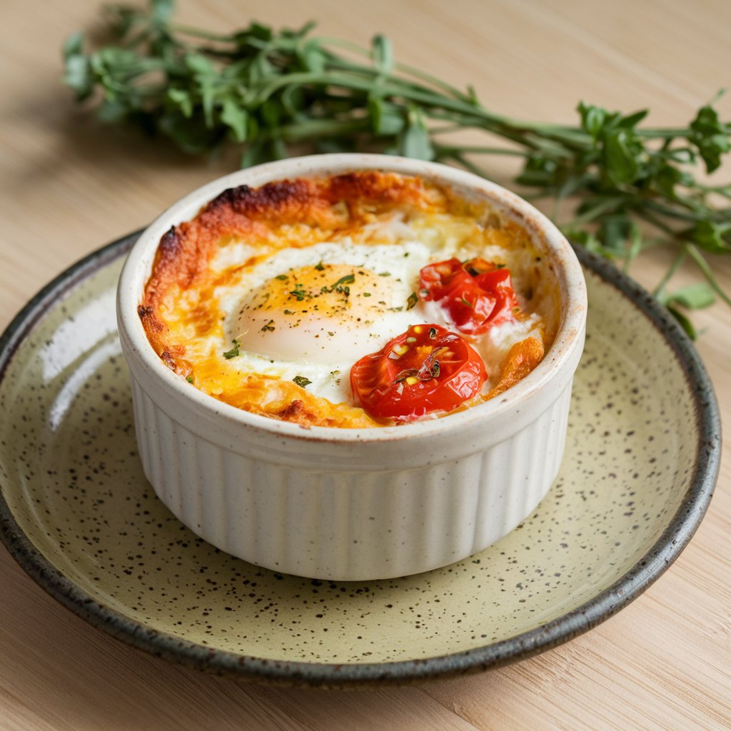 Baked Feta Eggs With Tomato