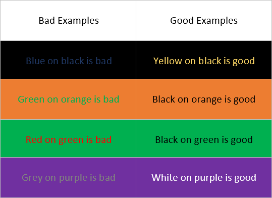 Web Accessibility Criteria - Color Contrast | California State University,  Northridge