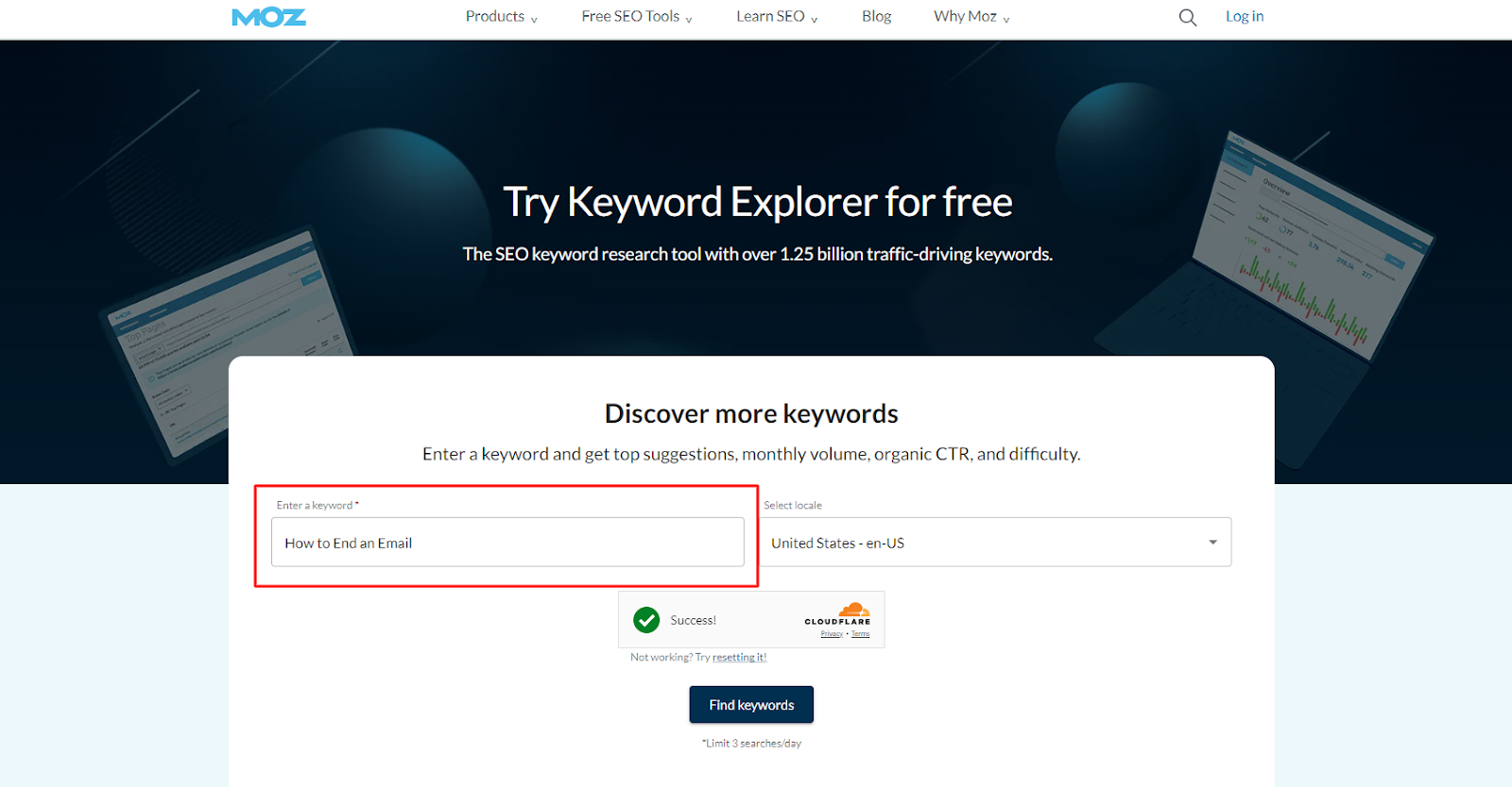 Keyword Research From Free Moz SEO