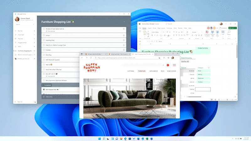 Snap layout of windows 11