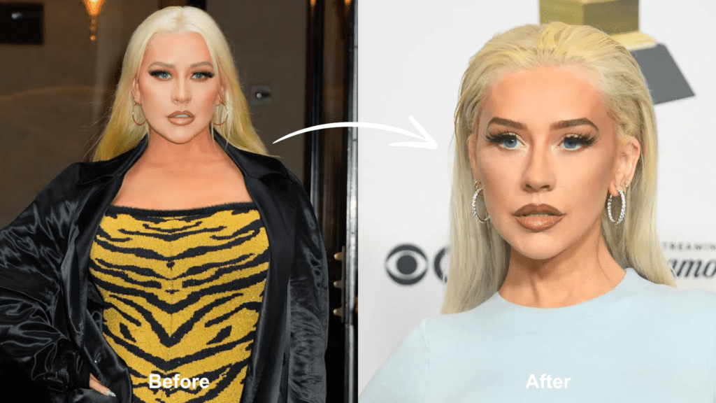 christina aguilera weight loss