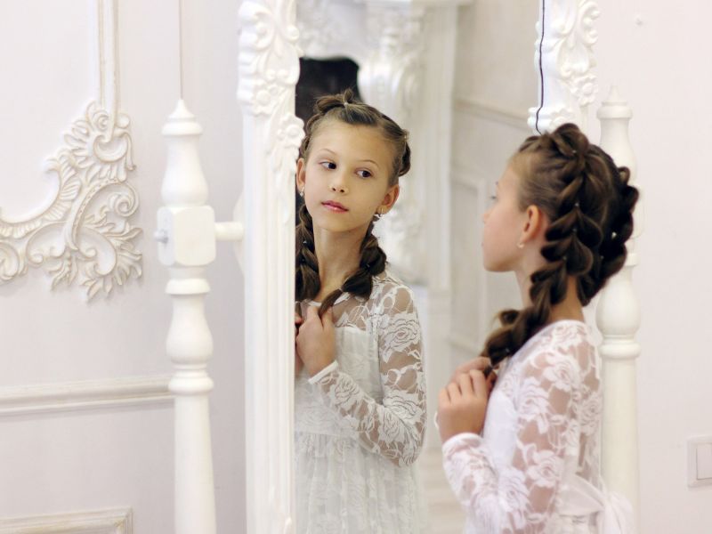 vestido de festa infantil branco