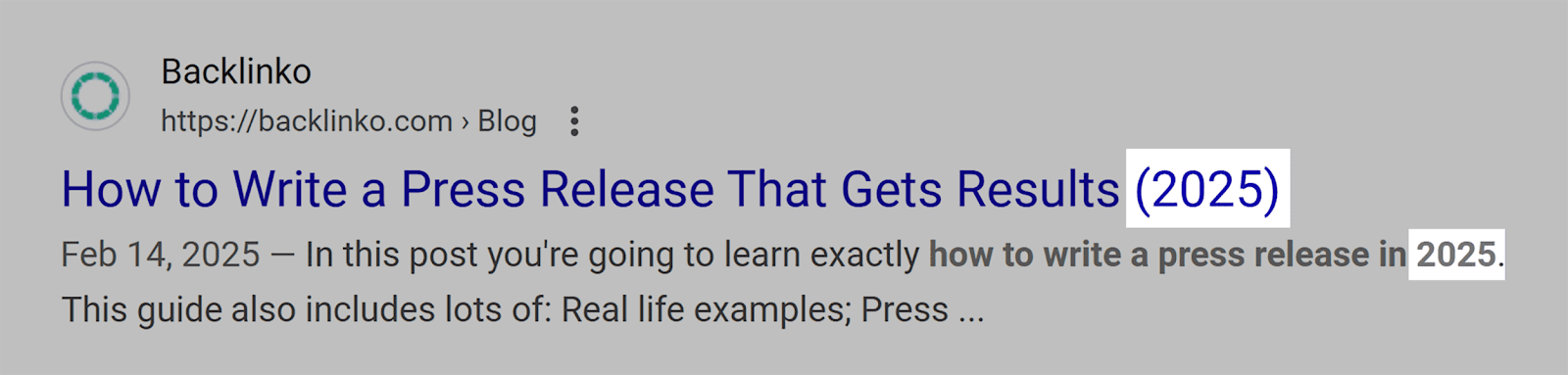 Current year in title and description