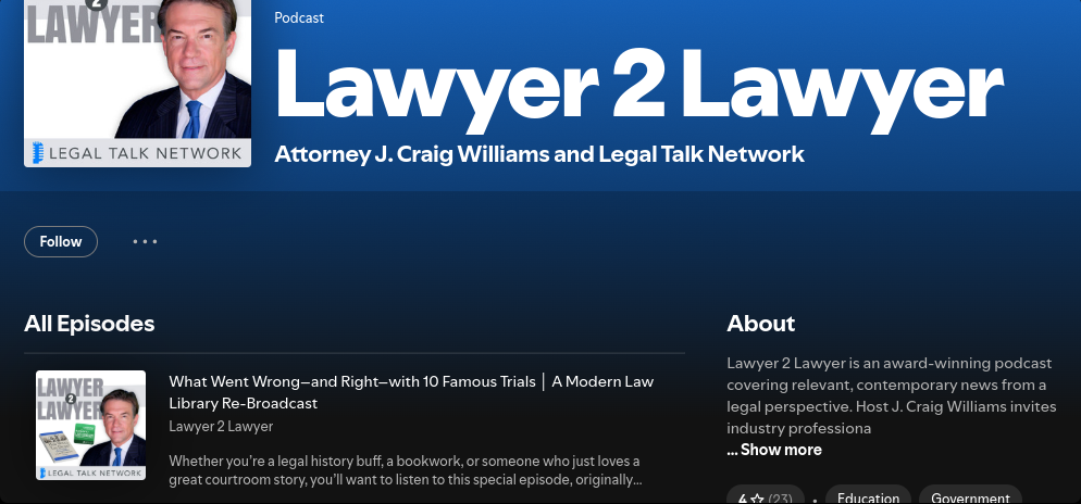 lawyer2lawyer podcast