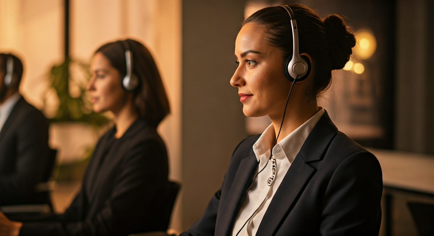 Call center agents assisting patients