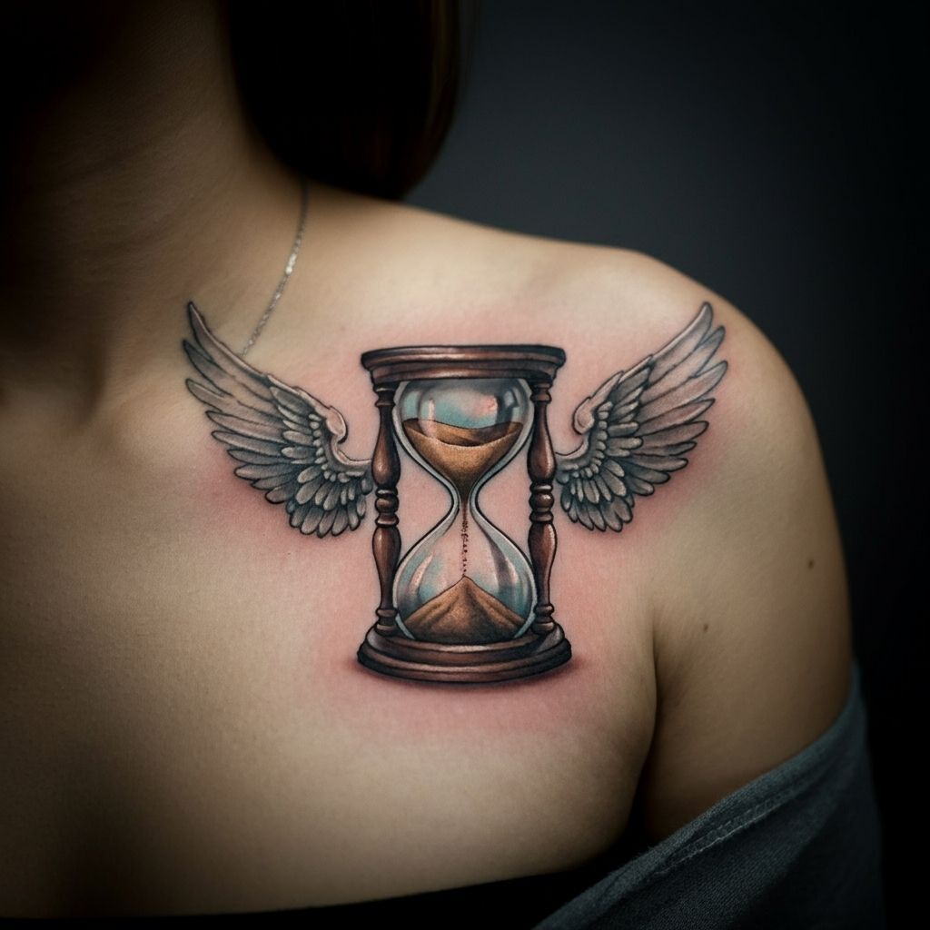 Hourglass with Wings