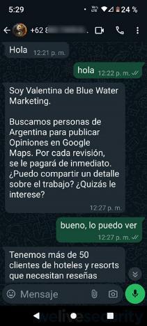 Whatsapp-estafas-ofertas-trabajo-scams-google.maps