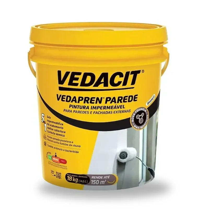 impermeabilizante parede externa Vedapren da Vedacit