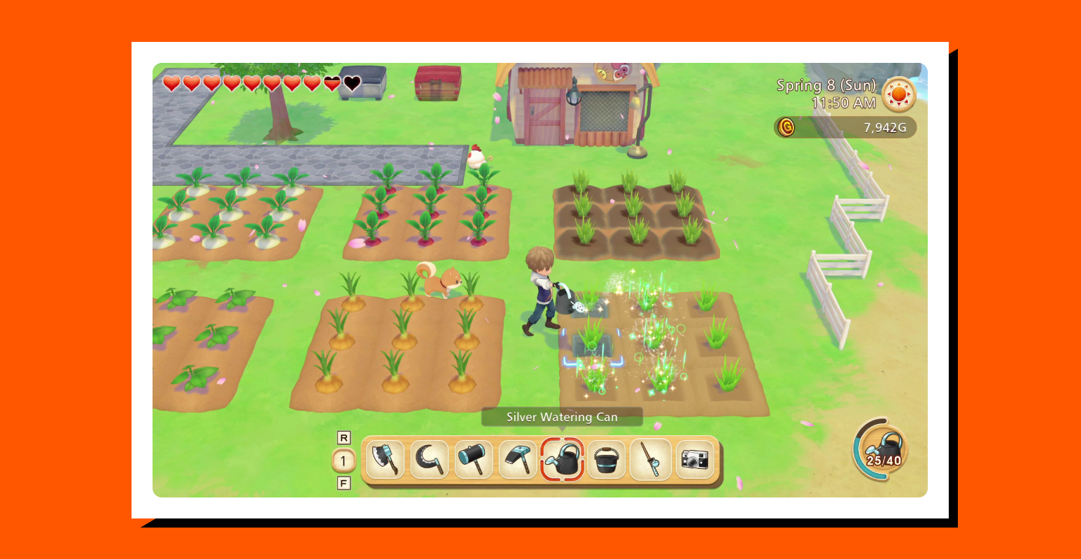 Gameplay screenshot from Story of Seasons Pioneers of Olive Town