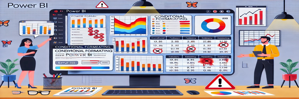 Troubleshooting issues with conditional formatting in Power BI.