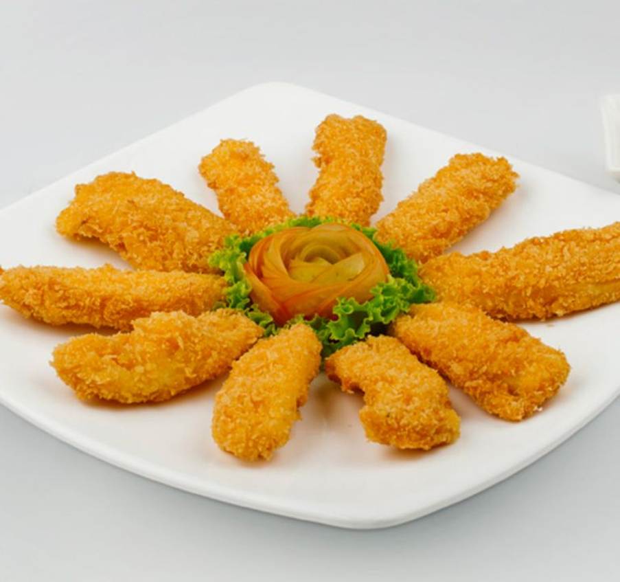 Mực trứng chiên xù.