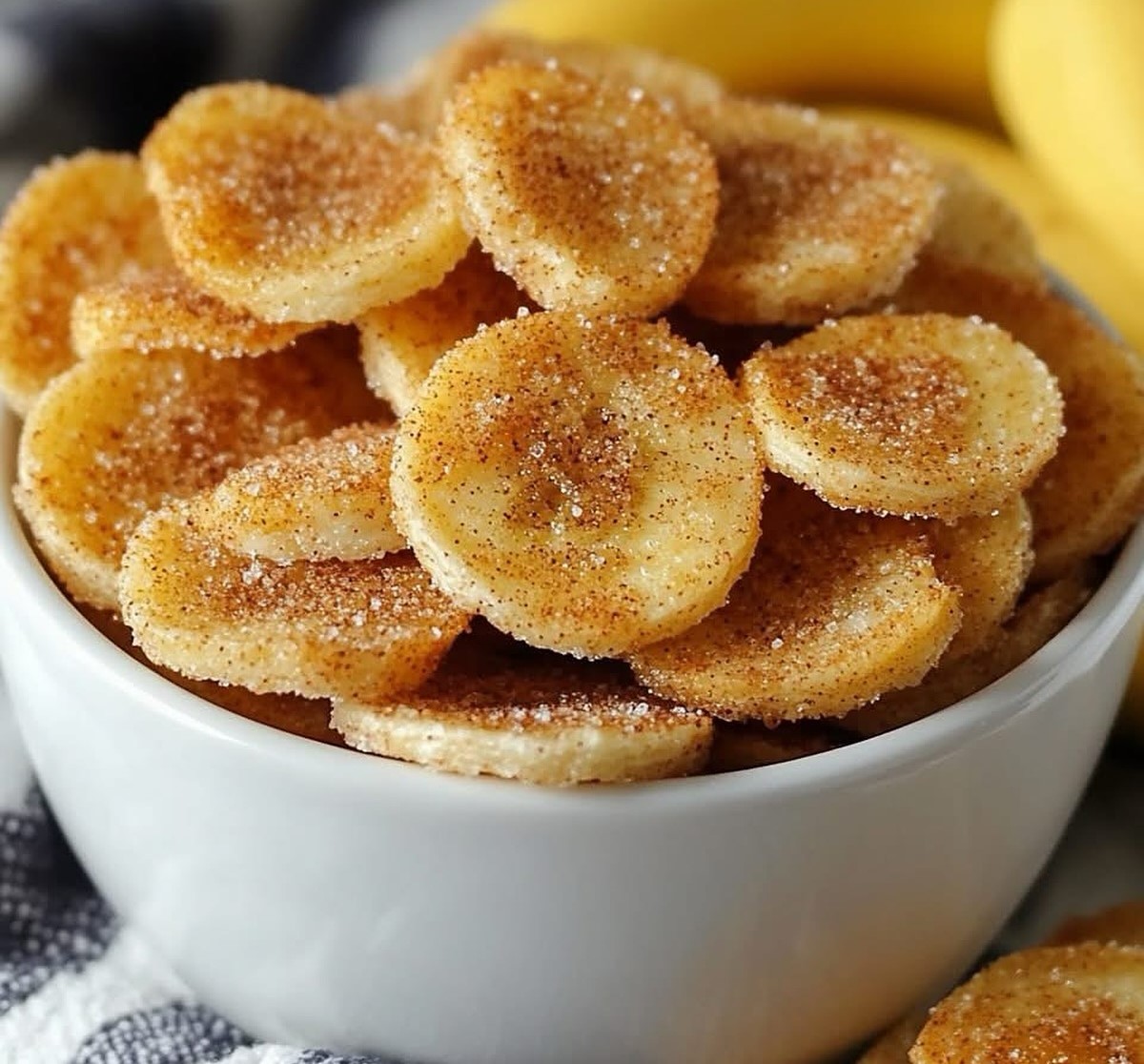 Cinnamon Sugar Air Fryer Banana Chips