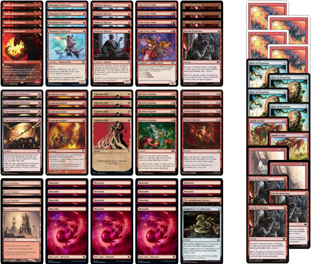 mono-red burn mtg pauper