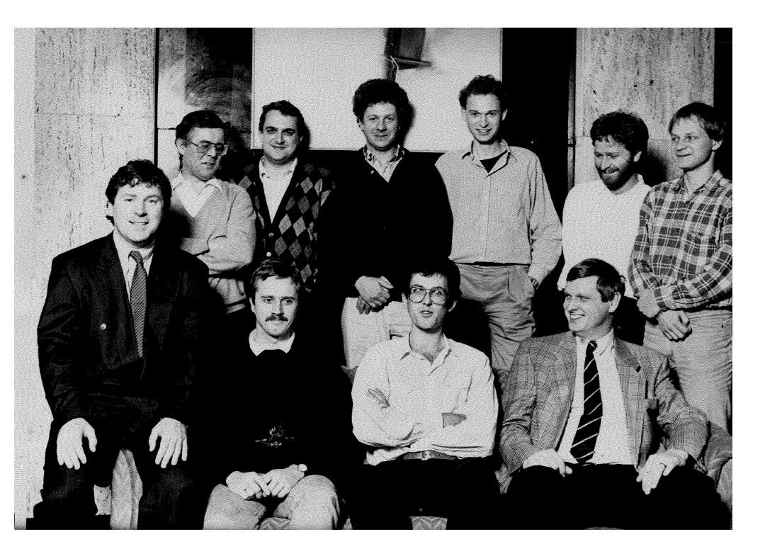 The above photo was taken at the Back to the Future C++ 1990: The First International C++ Course in Amsterdam, Netherlands, organized by Datasim Education BV. The photo shows delegates from Ireland, the Netherlands, Switzerland and UK. Daniel J. Duffy: front row, first from left.